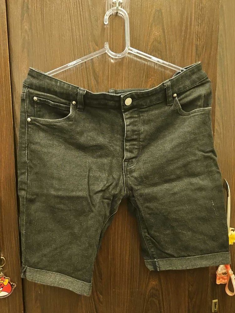 Stylish Charcoal Denim Shorts
