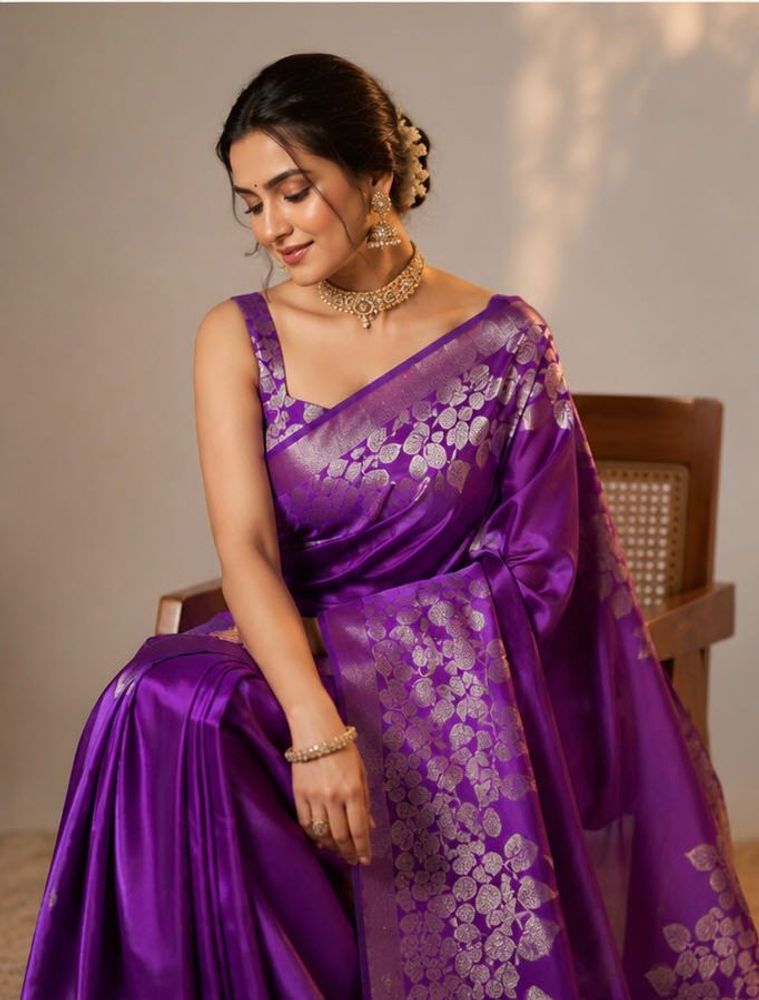 Stunning Purple Silk Saree