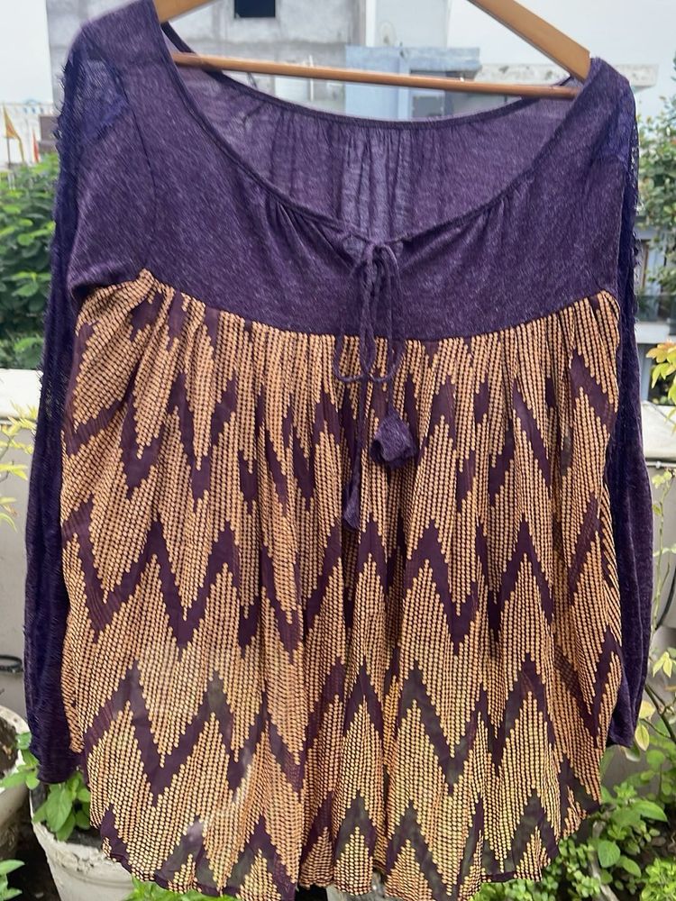Bohemian Print Long Sleeve Top