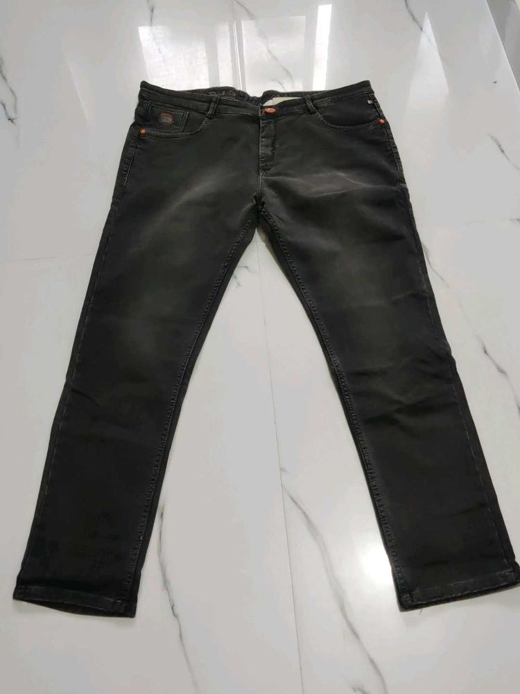 New Rfox 42 size Men's Charcoal Wash Jeans