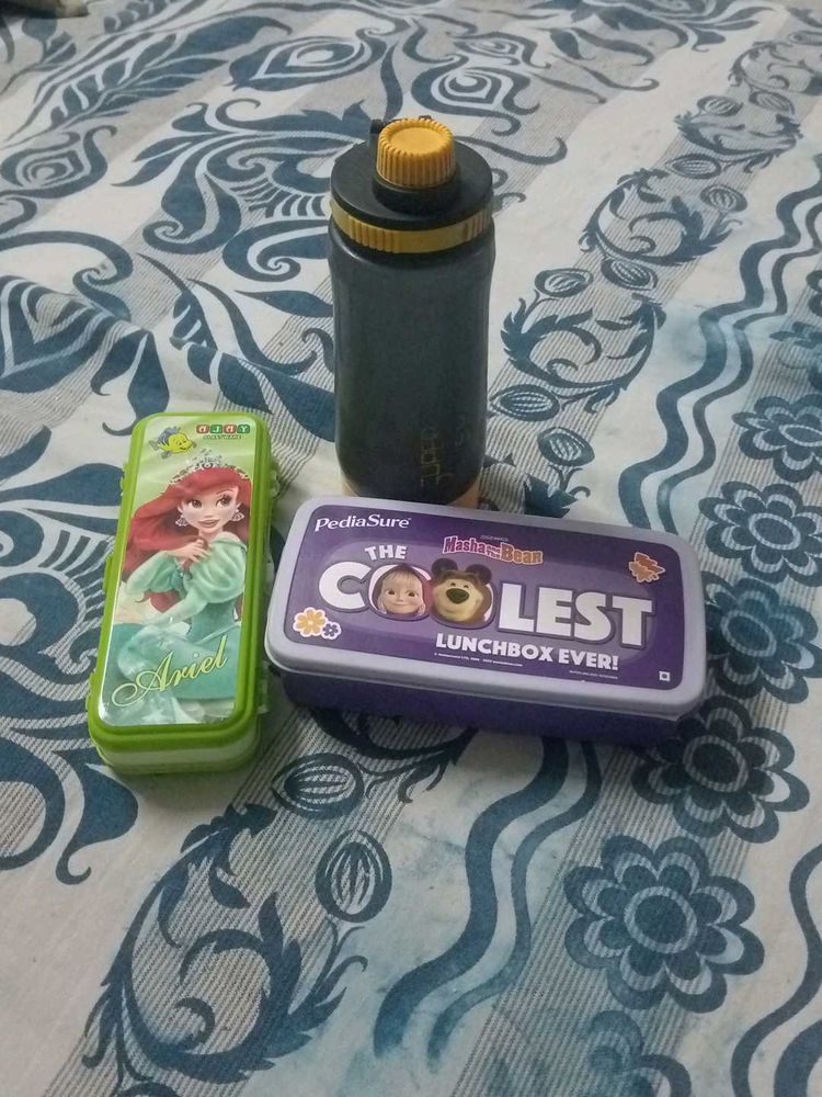 Kids Lunchbox and Water Bottle Set