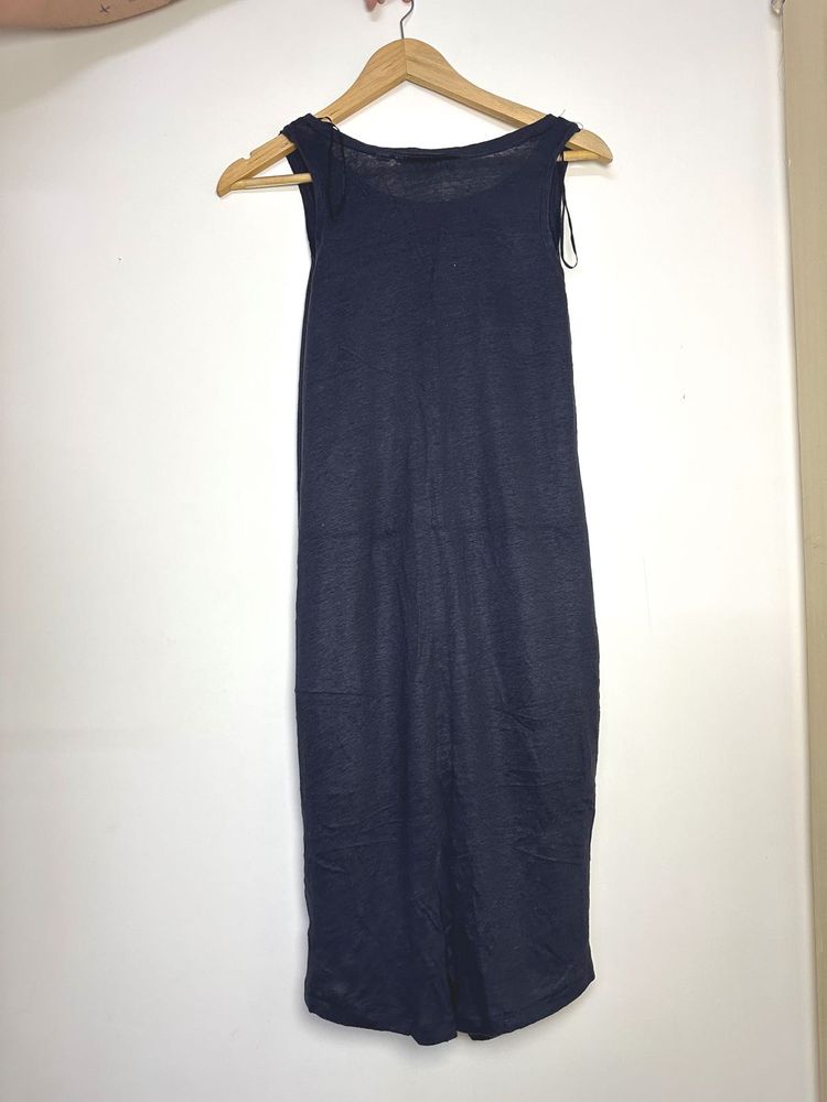Navy Blue Sleeveless Dress