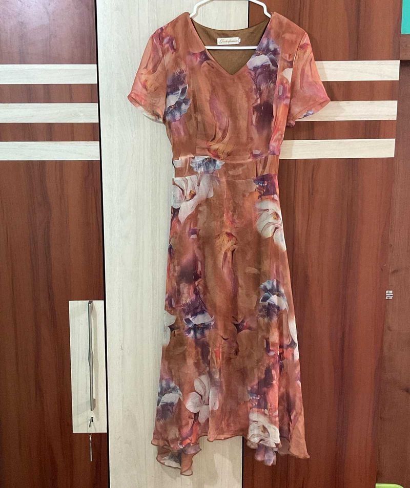 Chic Floral Print Midi Dress