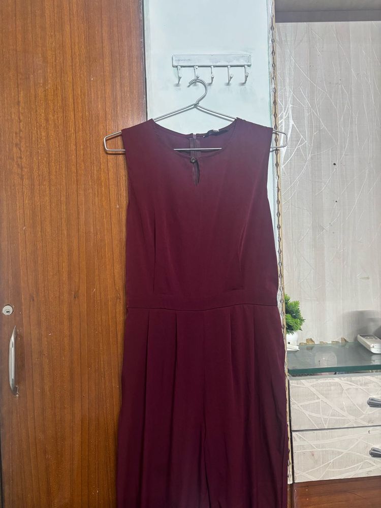 Plain Solid Sleeveless Jumpsuit