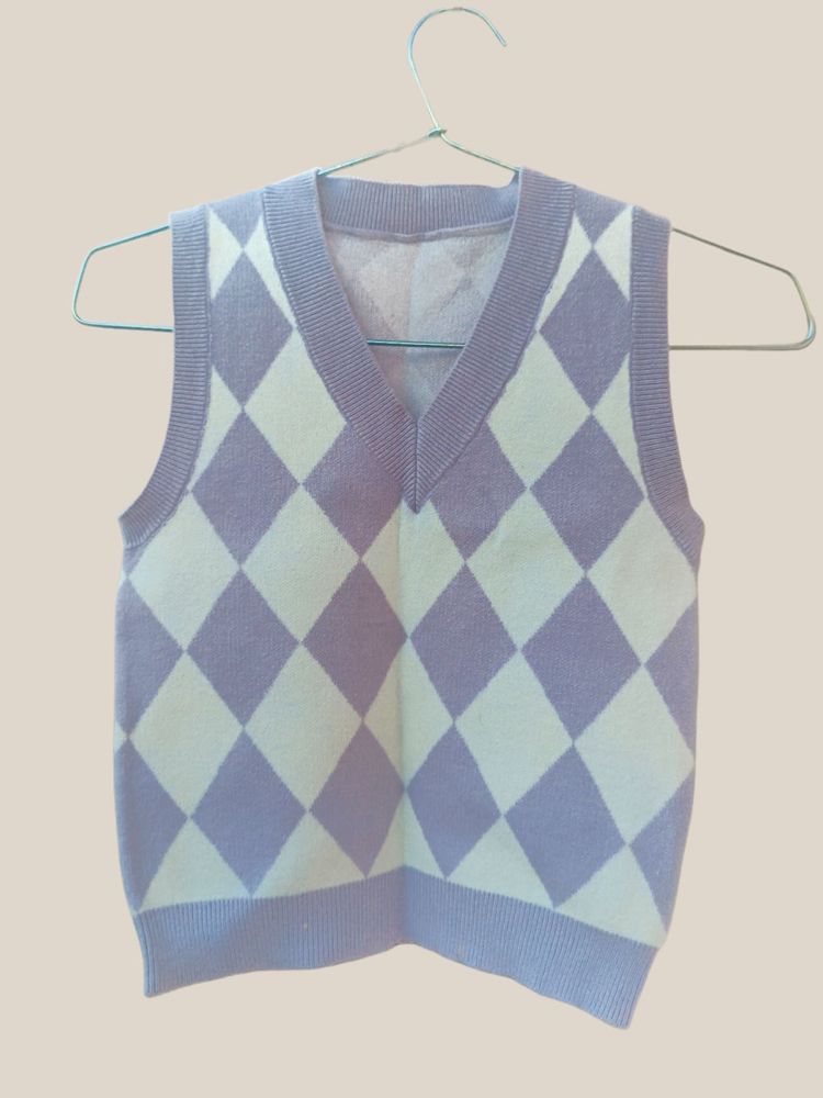 Argyle Knit Sweater Vest (UNUSED)