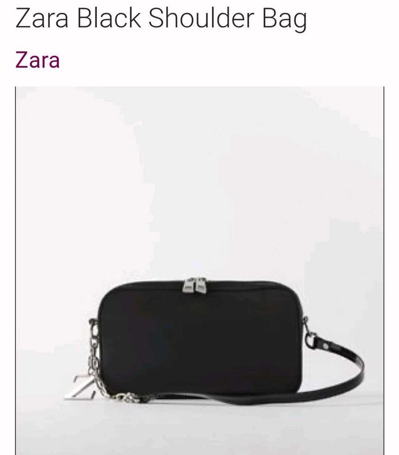 Zara Black Shoulder Bag