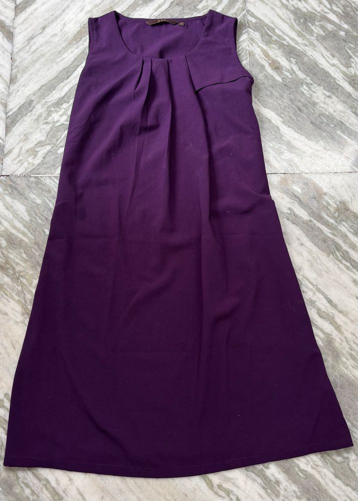 Sleeveless Purple A-line Dress
