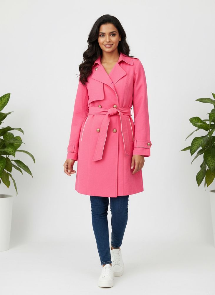 Cute Pink Trench Coat