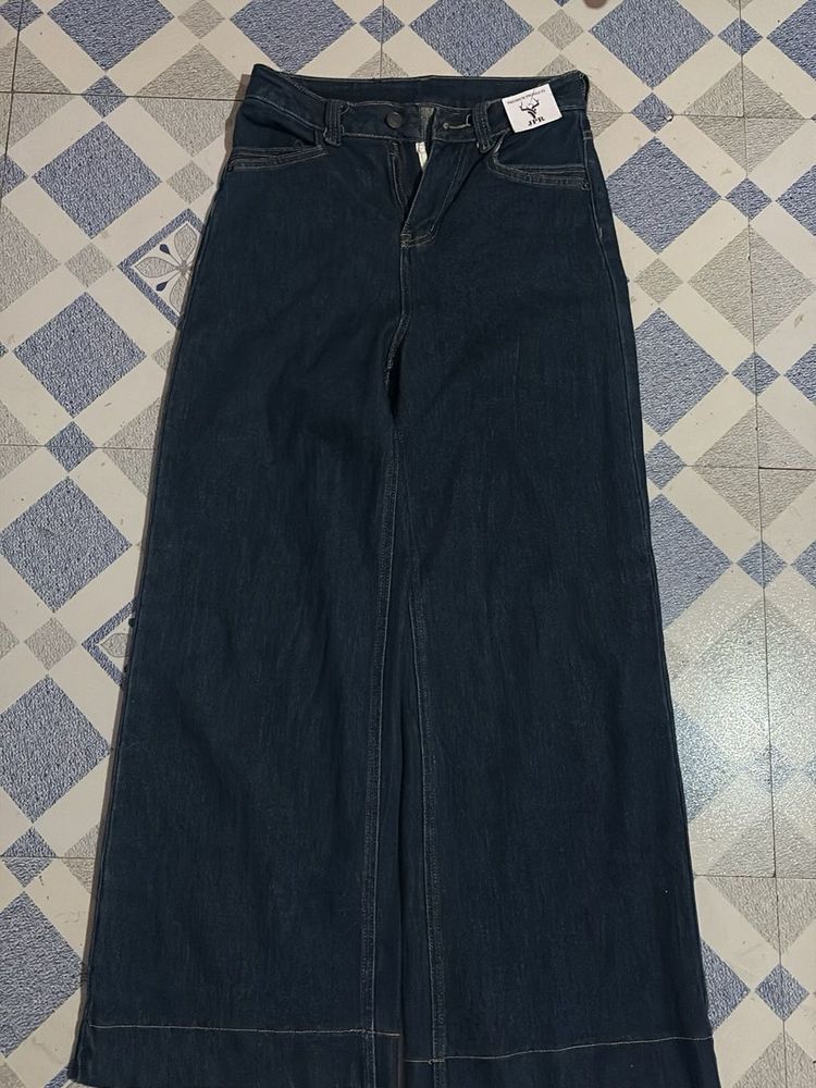 Dark Wash Wide Leg Denim Jeans