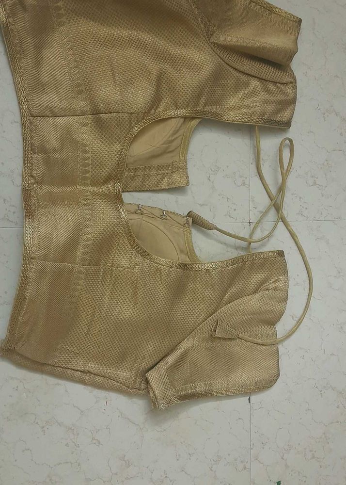 Readymade Ethnic Golden blouse for sarees