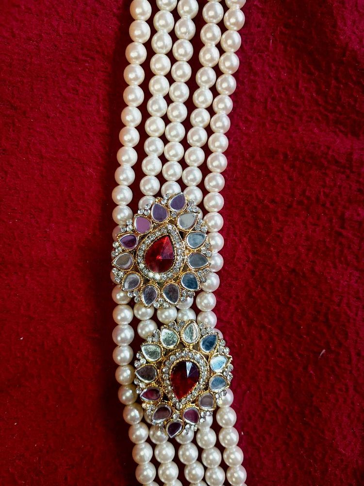 Heavy Pearl Groom Wedding Necklace