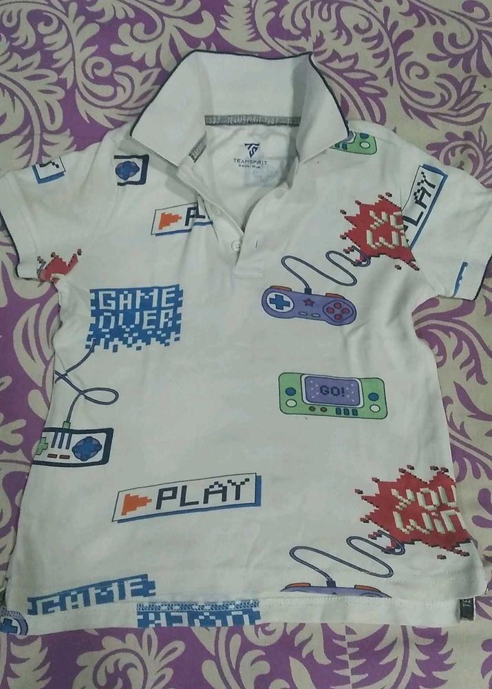 Kids' Video Game Print Polo Shirt