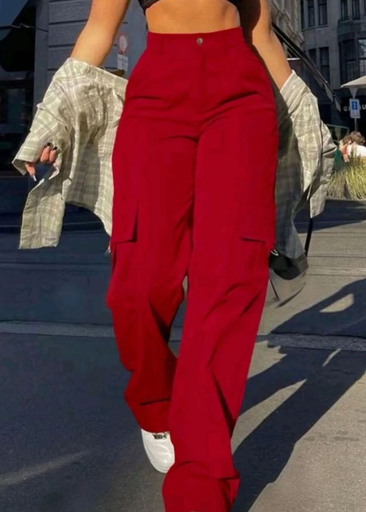 Newme Red Cargo Pants