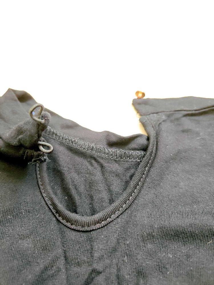 Black Basic Top off shoulder  partywear(negot