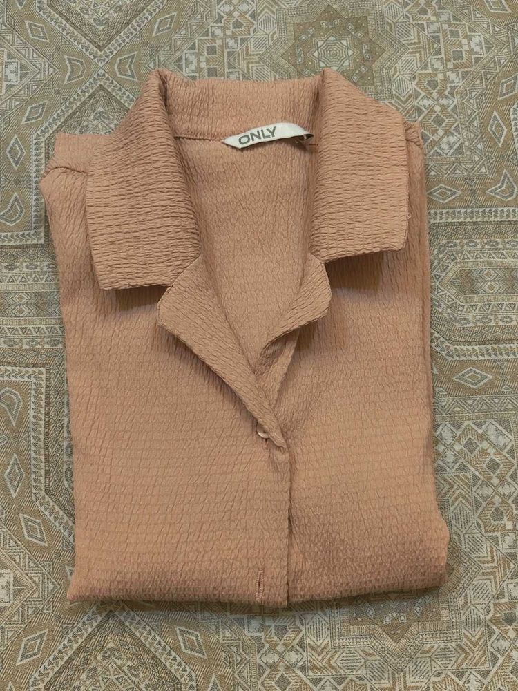 ONLY Peach Textured Shirt