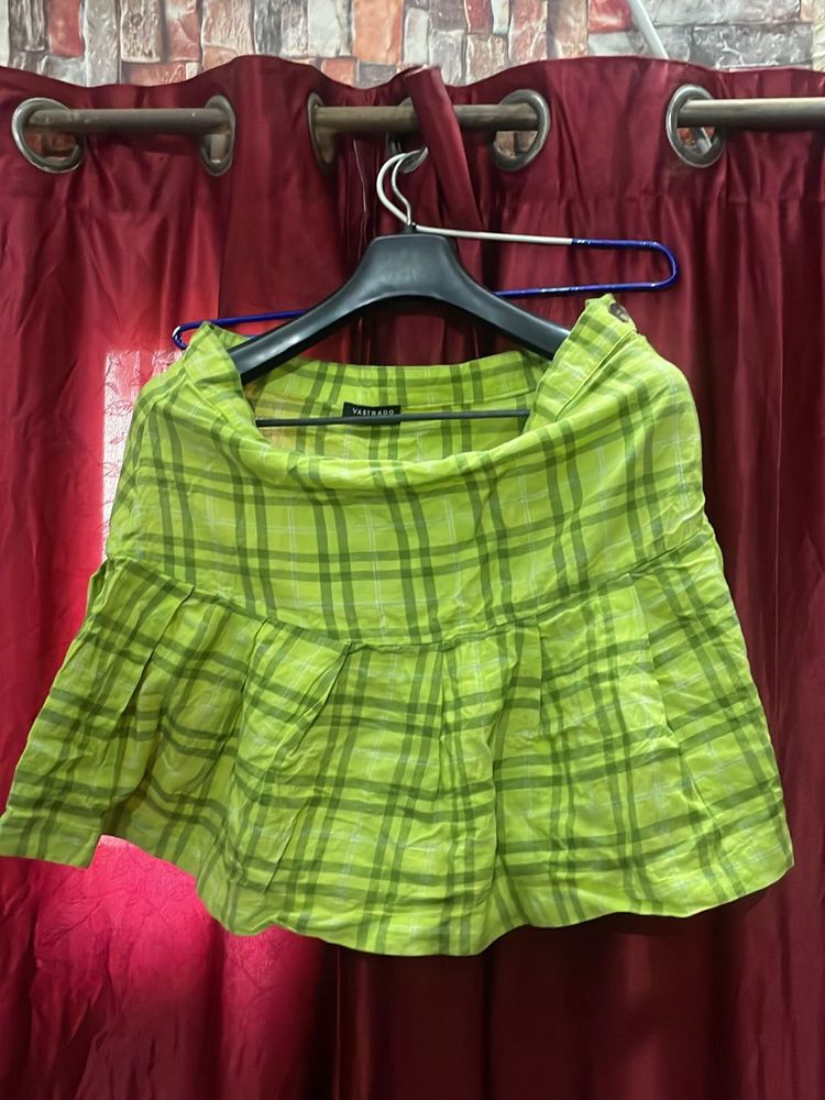 Green Pleated Skirt 💚