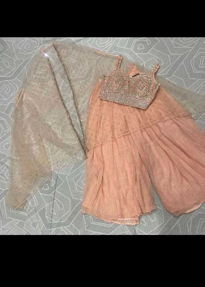 Modern mirror work sharara set