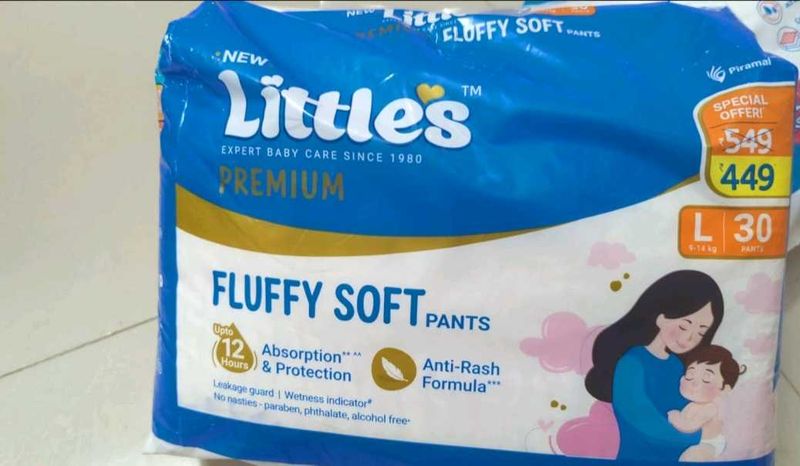 2 packs of Little's Premium Diaper Pants
