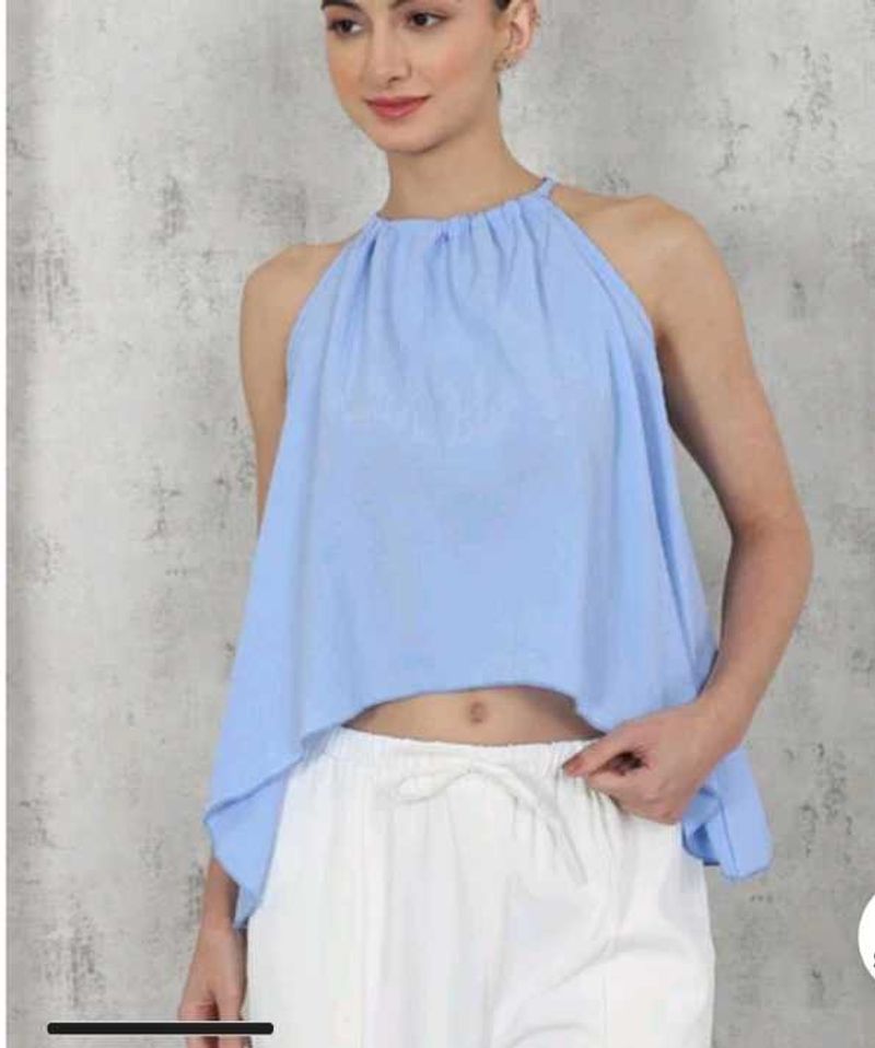Blue Halter Neck Top (new)