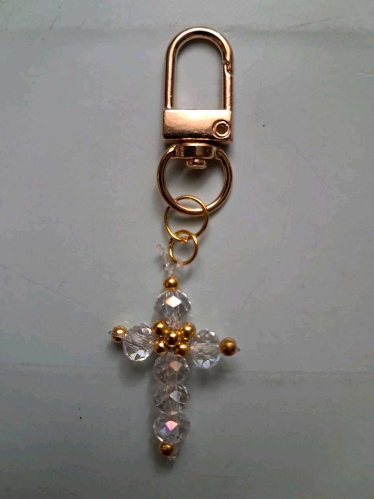 Crystal Cross Keychain