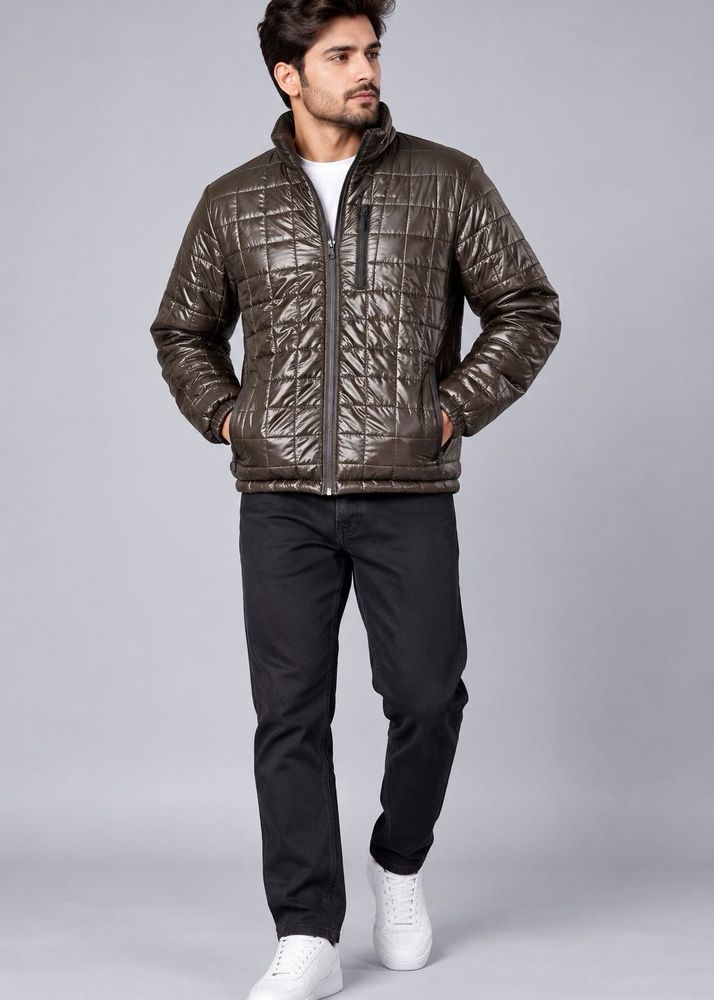 Men's dark brown  Puffer Jacket