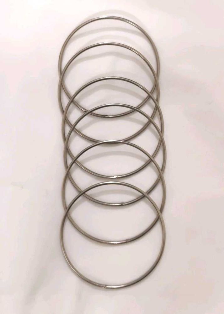 Set of 6 Silver Bangles