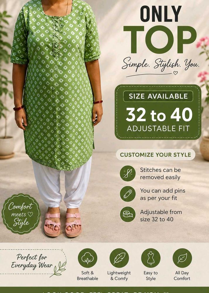 beauty green kurti