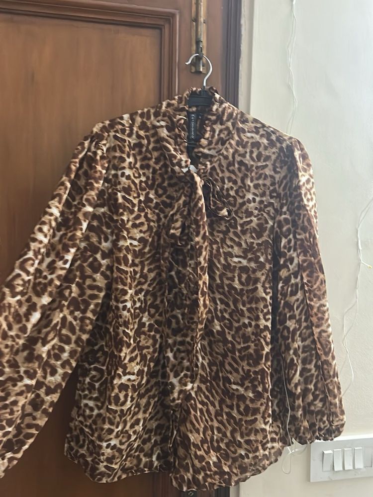 Cheetah Print Blouse