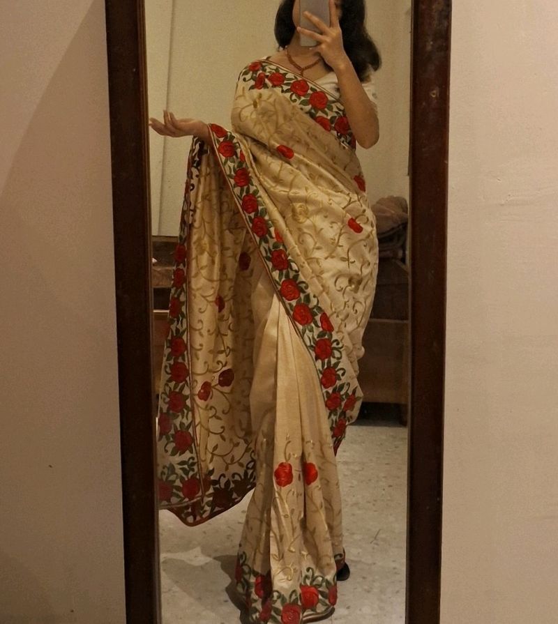 Partywear Embroidered Saree For Women