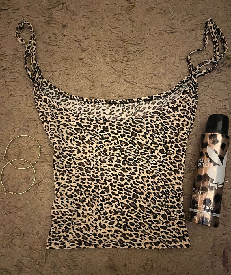 y2k xxs/xs Leopard Print Tank Top