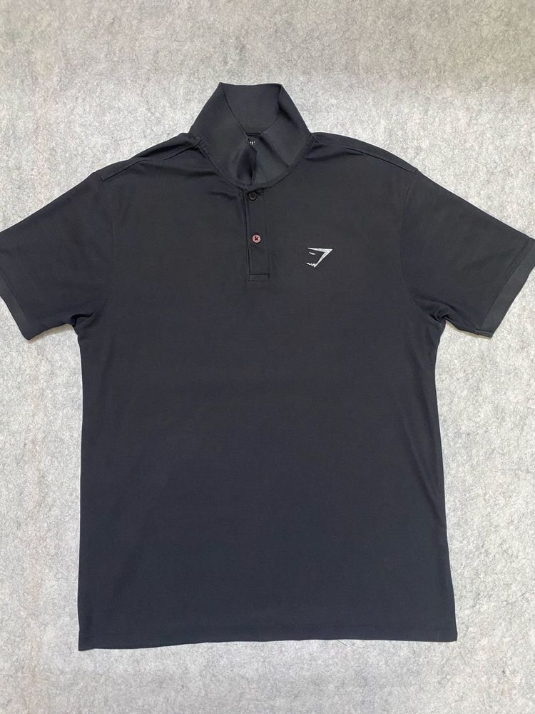 Men's Black Gymshark Polo Tshirt