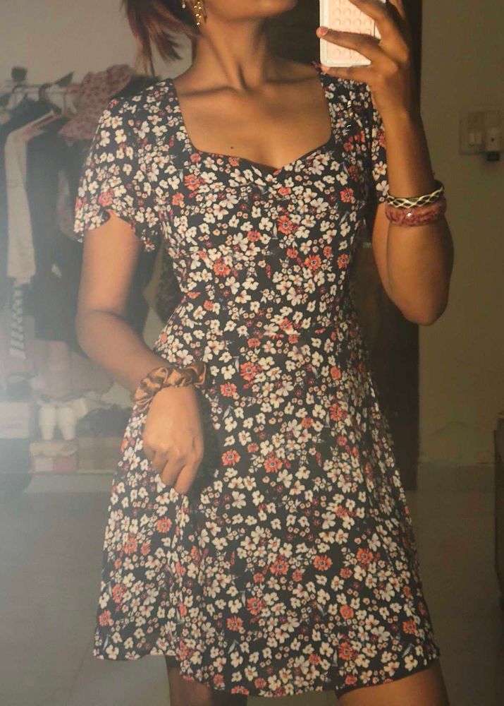 Floral Print Mini Dress