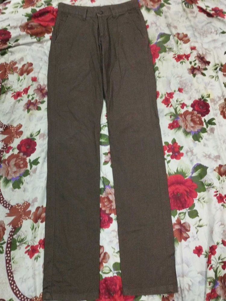 Men's Casual Brown Trousers