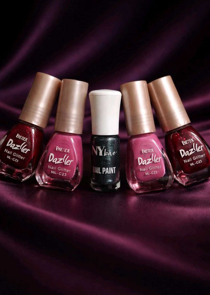 Eyetex Dazzler &amp; Nybae Nail Polish pack of 5