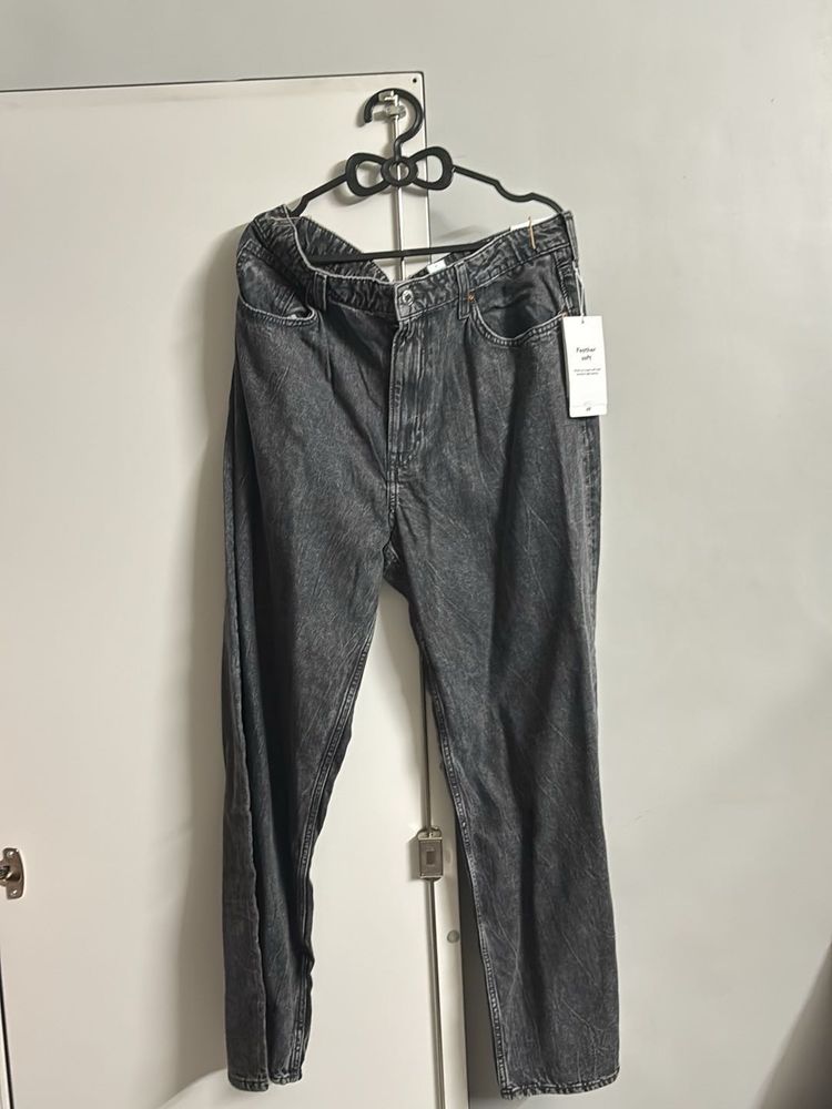 High waist Grey baggy H&amp;M jeans