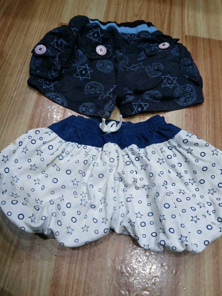 Cute Girls' Shorts - Set of 2