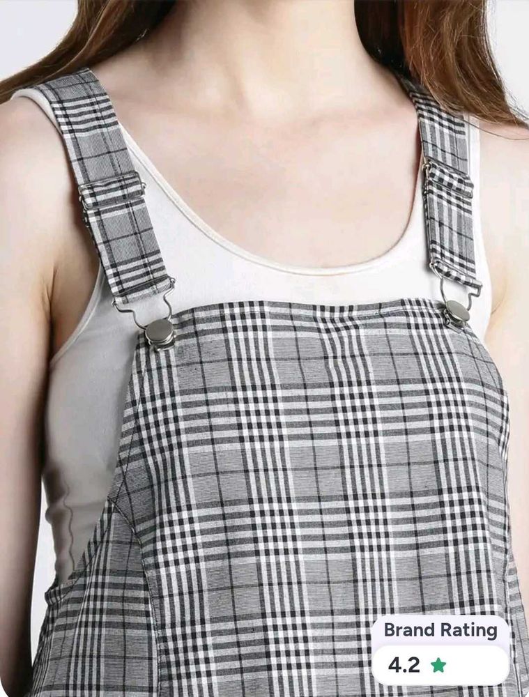 Pantaloons Grey Checked Dress