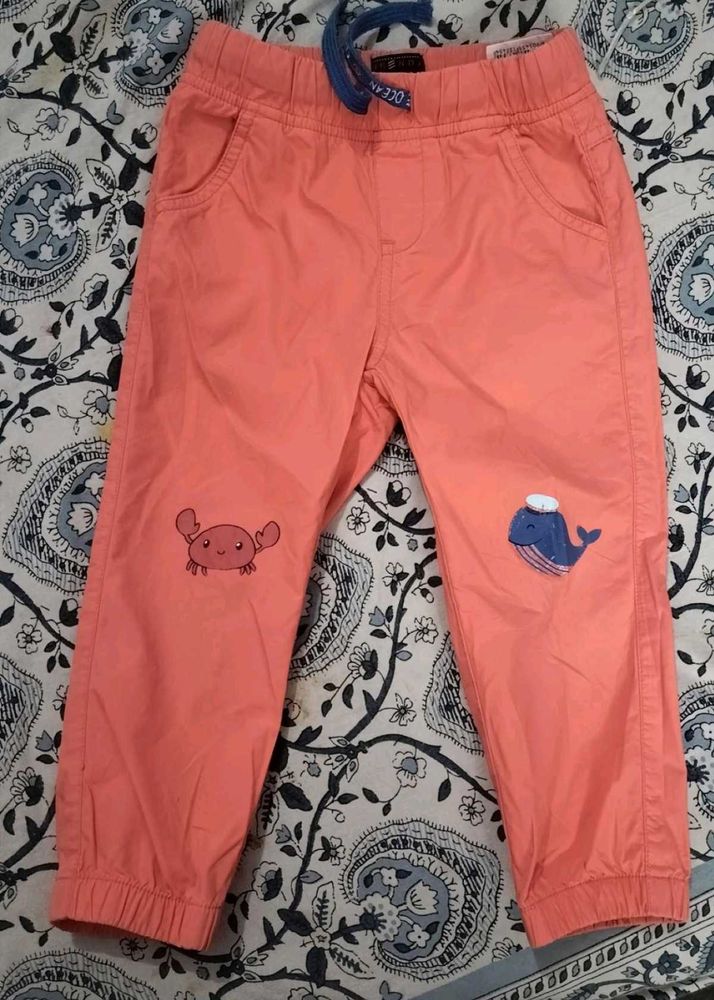 Cute Coral Crab &amp; Whale Pants for Kids