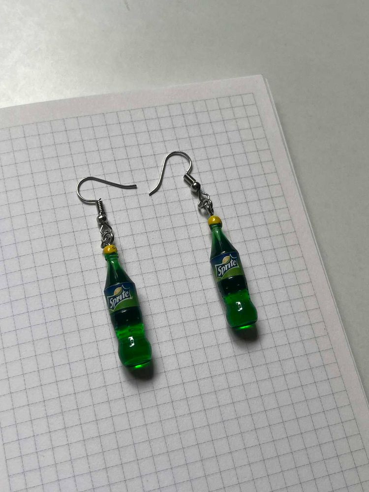Sprite Bottle Earrings 🌱