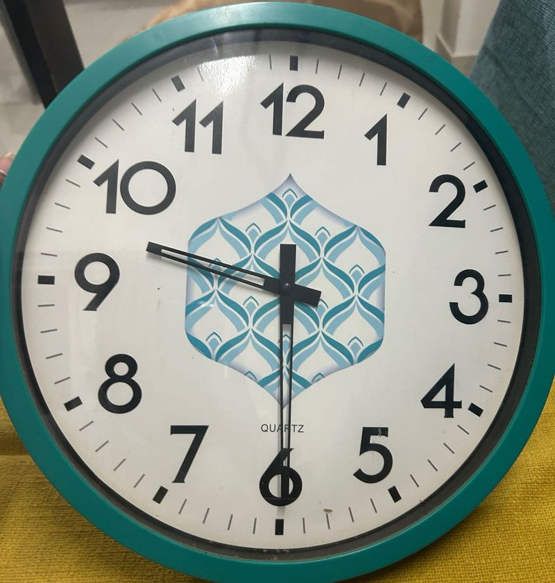 Stylish Teal Wall Clock