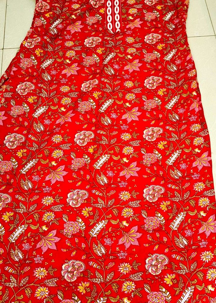 Vibrant Floral Print Kurta