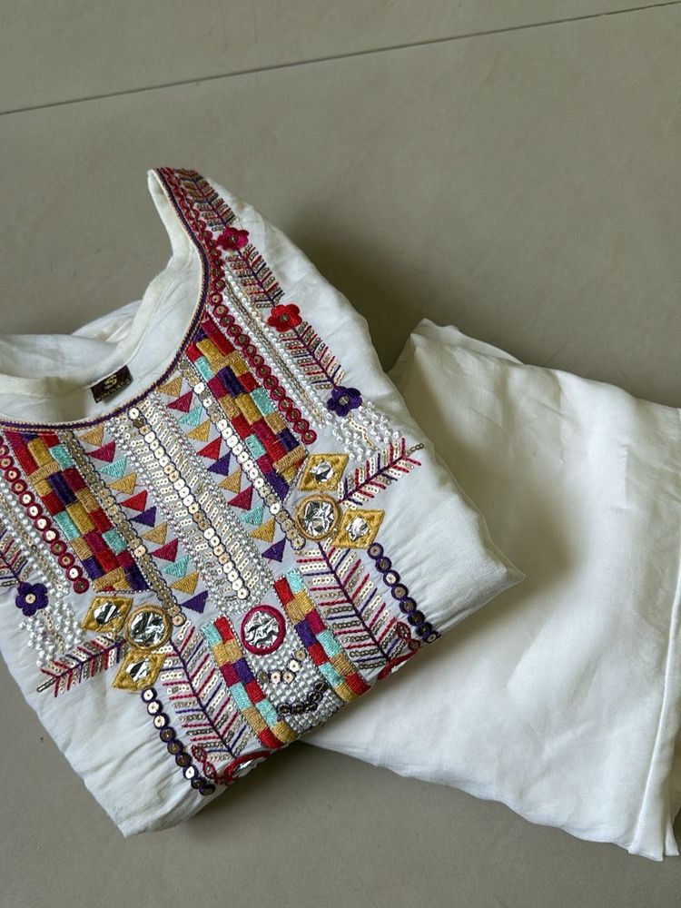 Embroidered Kurta Set with dupatta