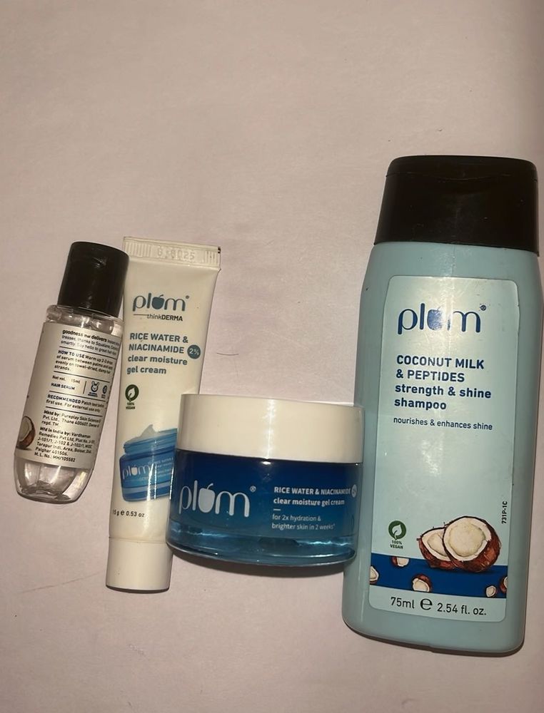 Plum Skincare Set - Gel Cream &amp; Shampoo