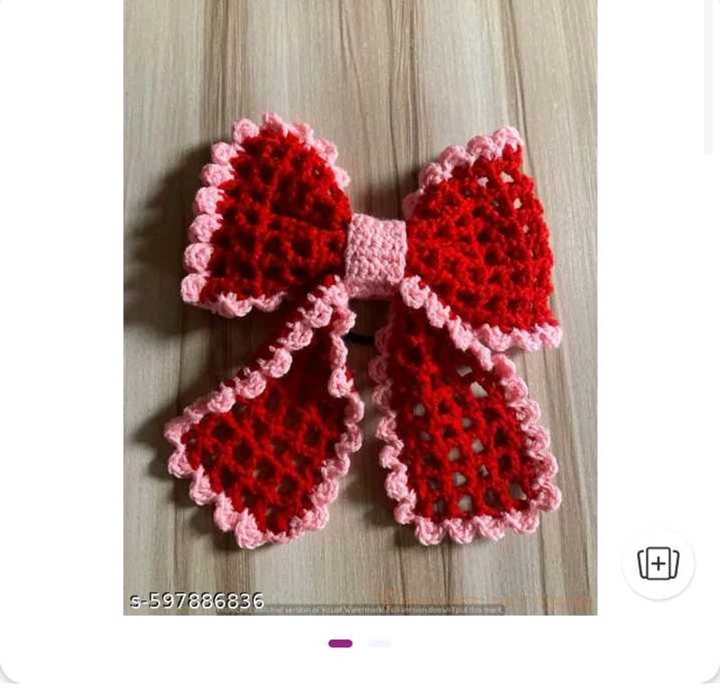 Handmade Crochet Bow Hair Accessory