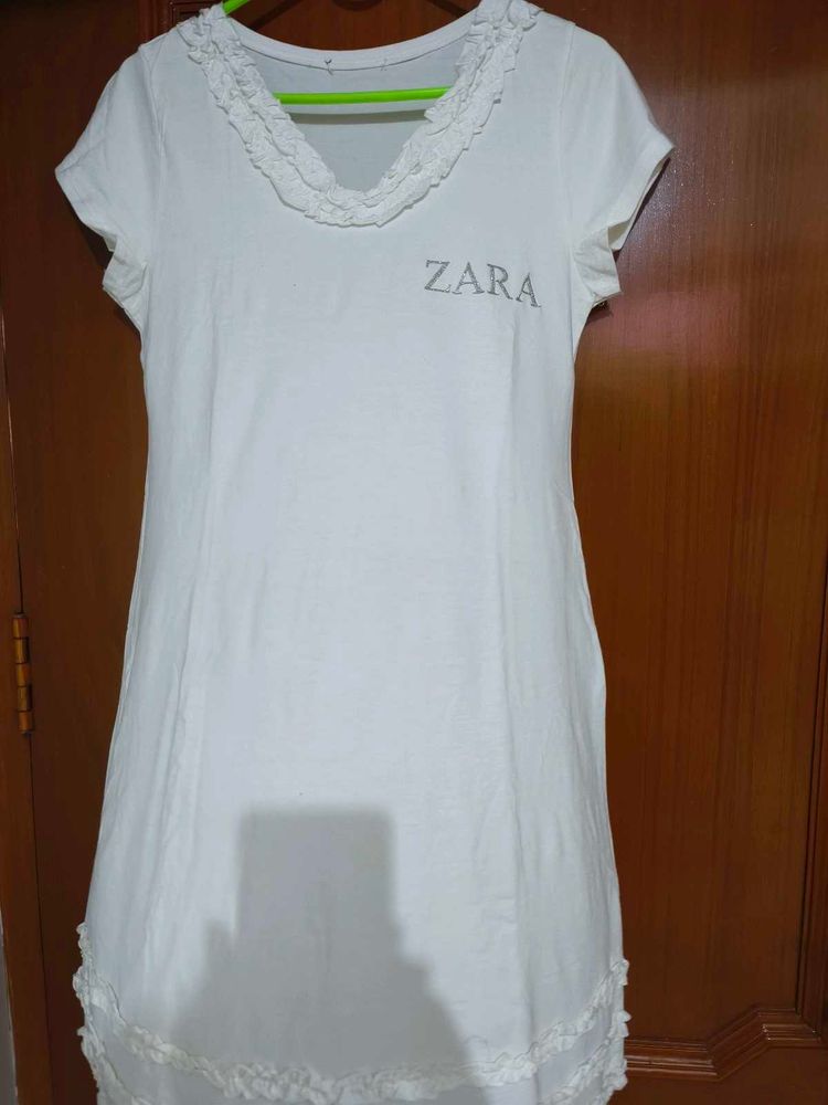 Zara White Casual Dress
