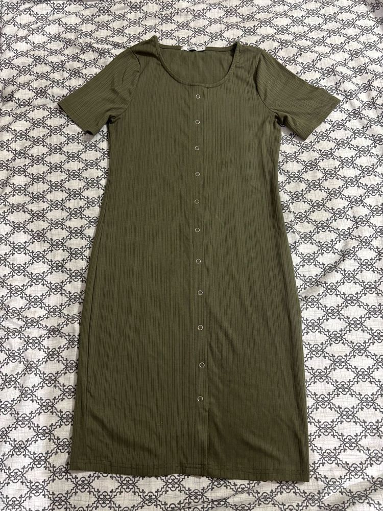 Olive Green Dress- Bossini Brand
