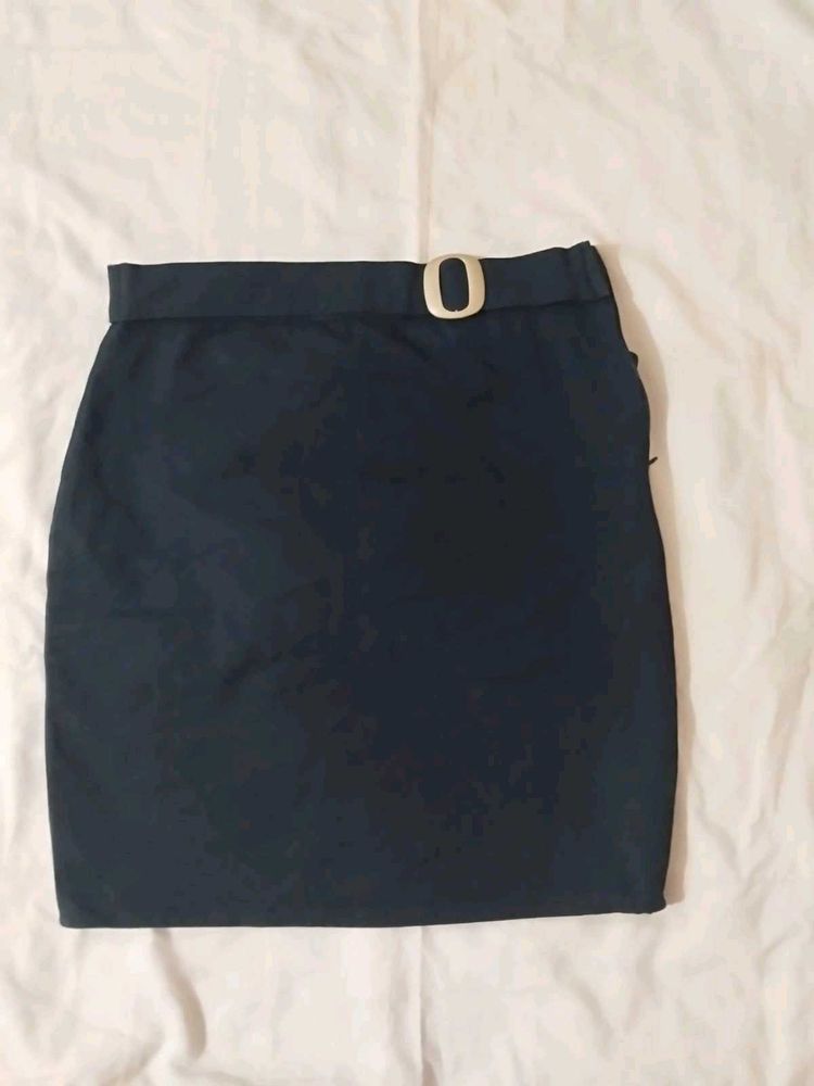 Black mini skirt