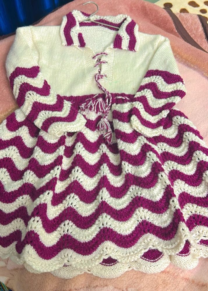 Knitted Frock For Winters