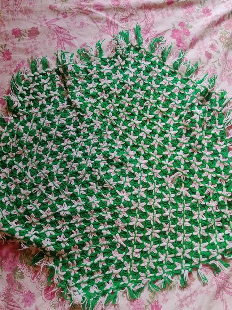 Handmade Crochet Floral Table Runner/Doily