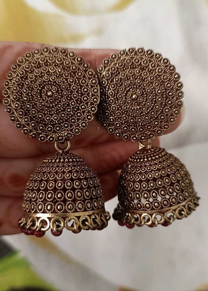 Ethnic Maroon Jhumka